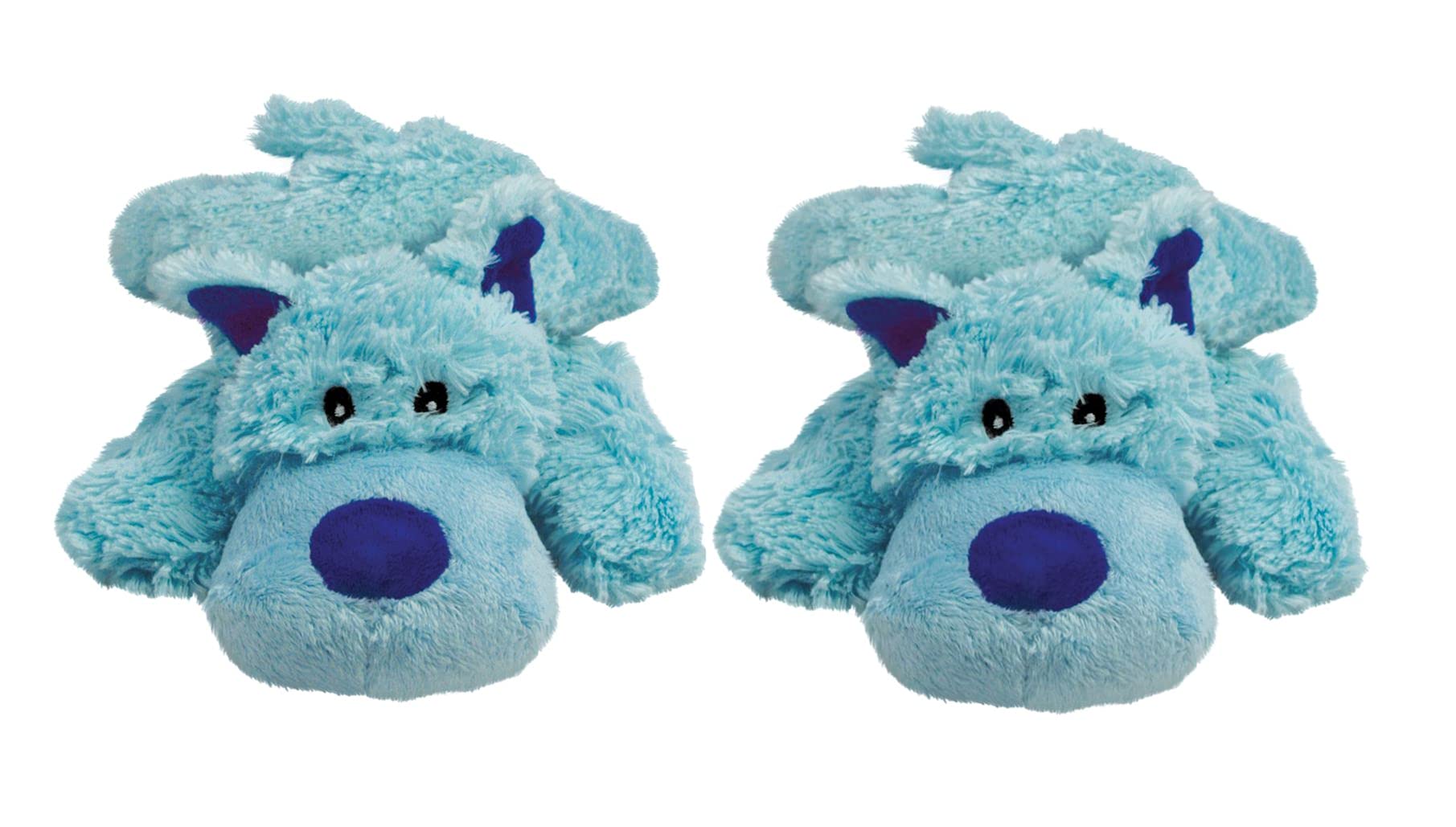 KONG Cozie, juguetes de peluche en paquete de 2 para perros medianos, ideal para juego suave y siestas.