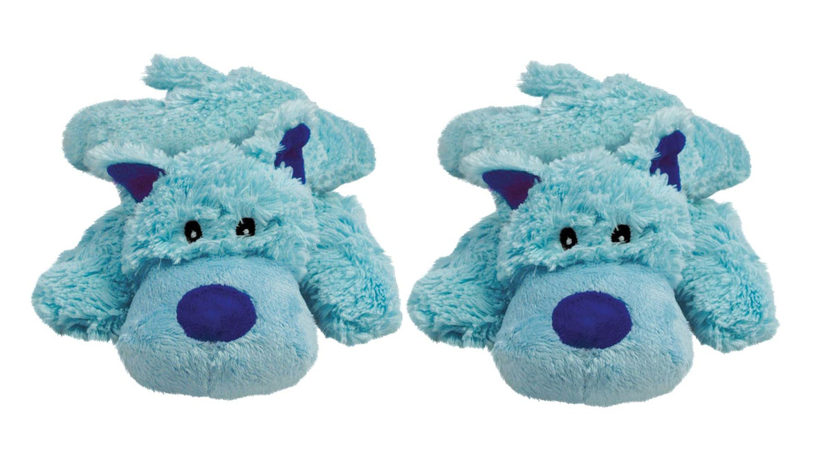 KONG Cozie, juguetes de peluche en paquete de 2 para perros medianos, ideal para juego suave y siestas.