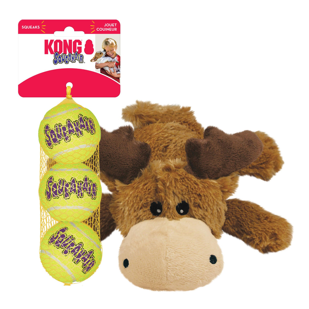 KONG Cozie Marvin Moose peluche suave para abrazos y consuelo durante juegos.