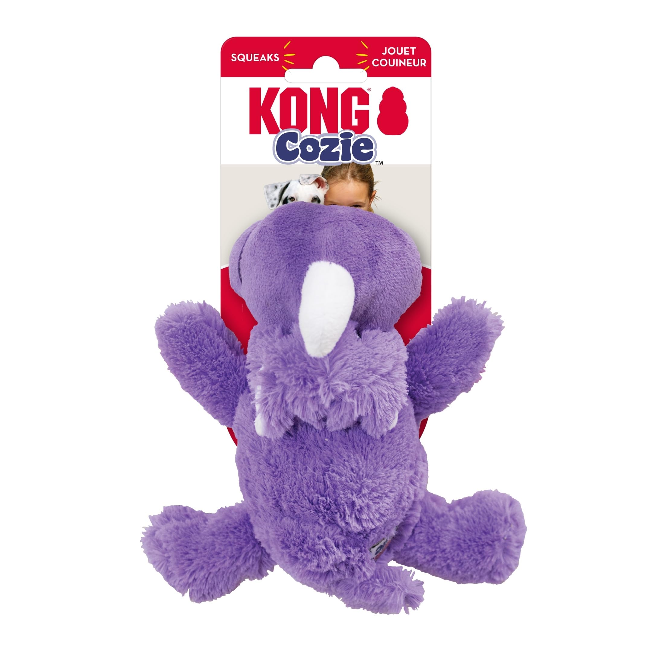 KONG Cozie Rosie Rhino, colección de diseños adorables para variedad de juegos.