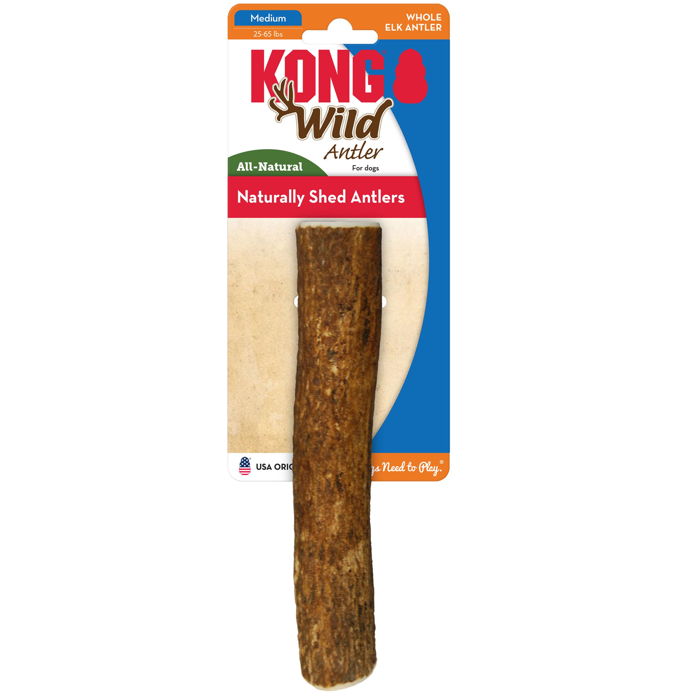 KONG cuerno de alce entero para masticación duradera