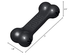 KONG Goodie Bone Extreme, dos unidades negras, ideal para juego y satisfacción de mordida