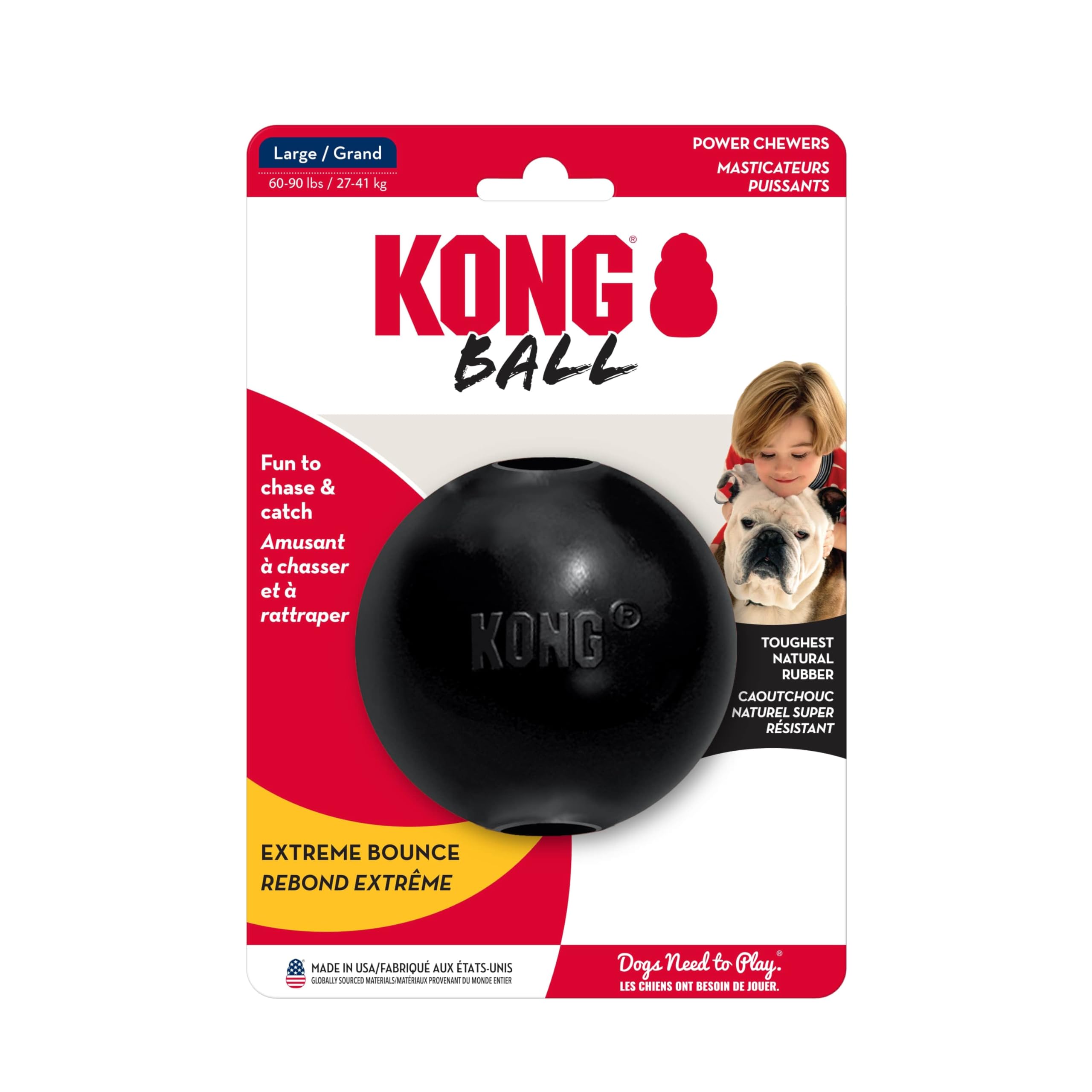 KONG Extreme Ball para juego interactivo y estímulo mental