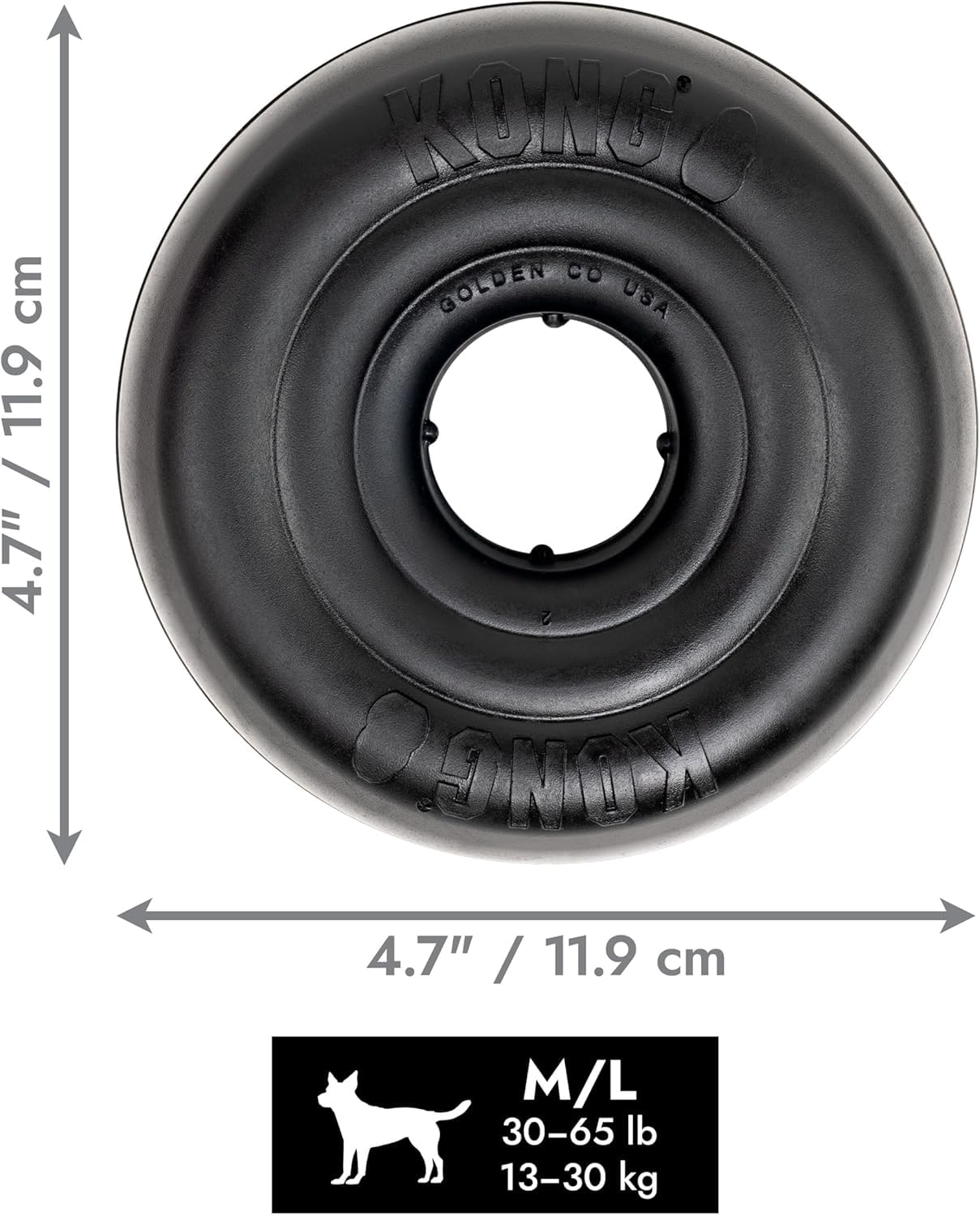 KONG Extreme Donut limpia dientes y masajea encías durante la masticación.