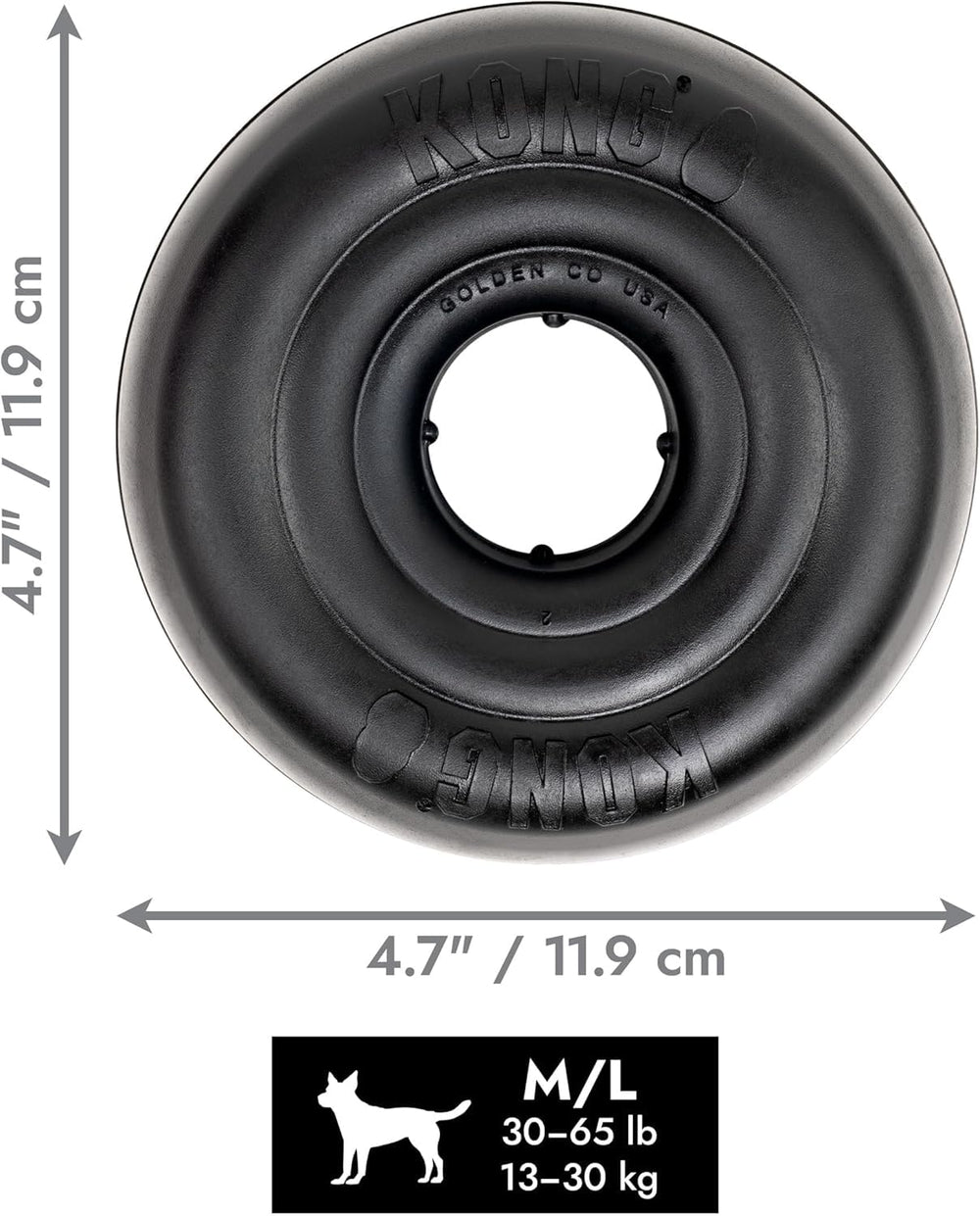 KONG Extreme Donut limpia dientes y masajea encías durante la masticación.