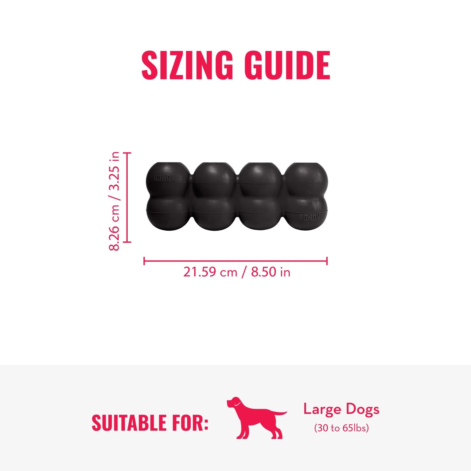 KONG Extreme Goodie Ribbon para perros grandes, ideal para masticación prolongada.