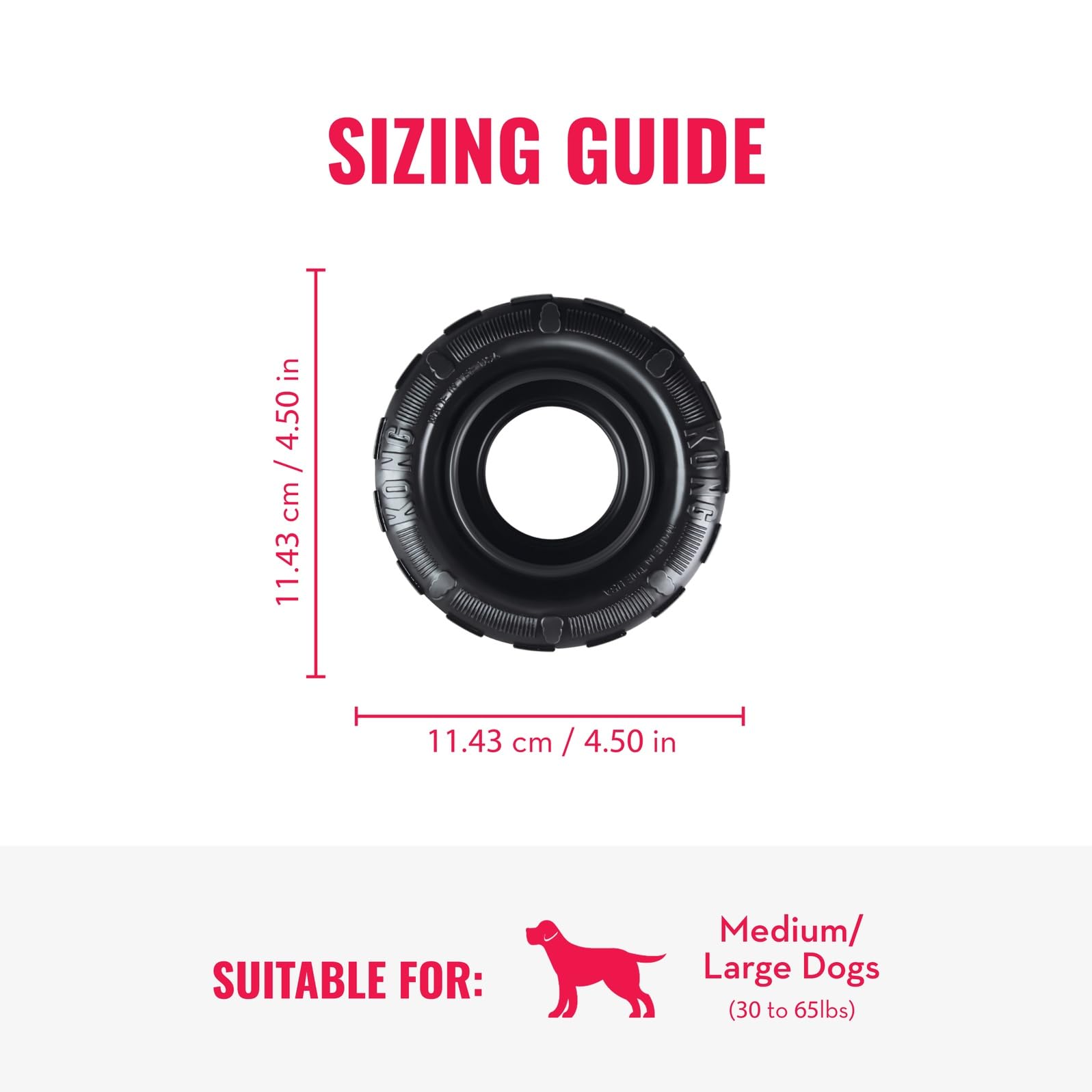 KONG Extreme Tires diseño de llanta para perros.
