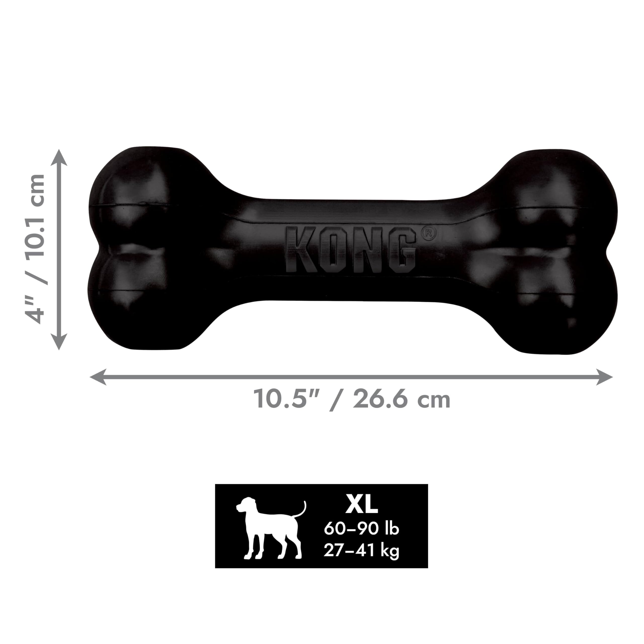 KONG Extreme Goodie Bone apto para uso interior y exterior, fácil de limpiar.