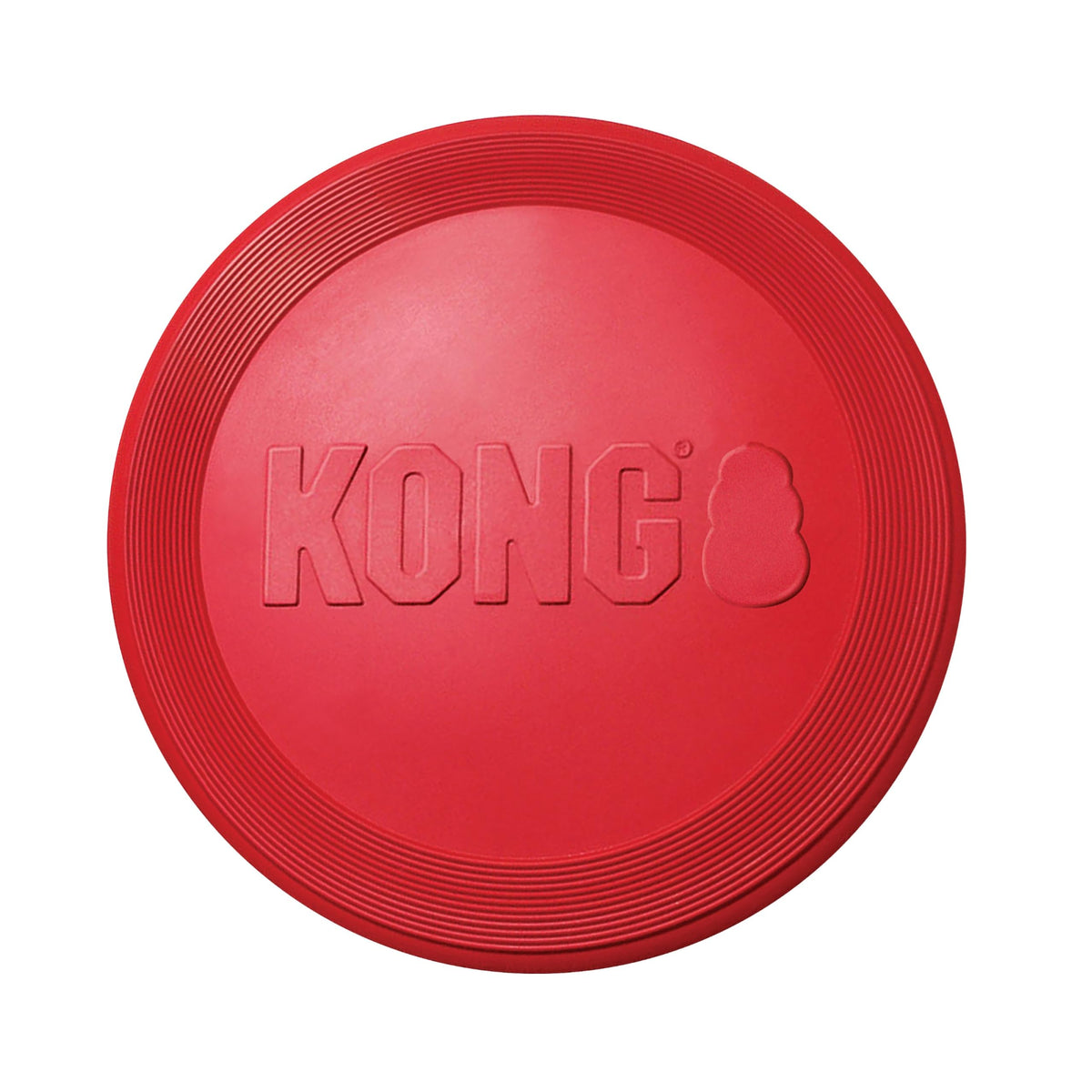 KONG Flyer, disco volador de goma natural para perros pequeños, duradero y seguro.