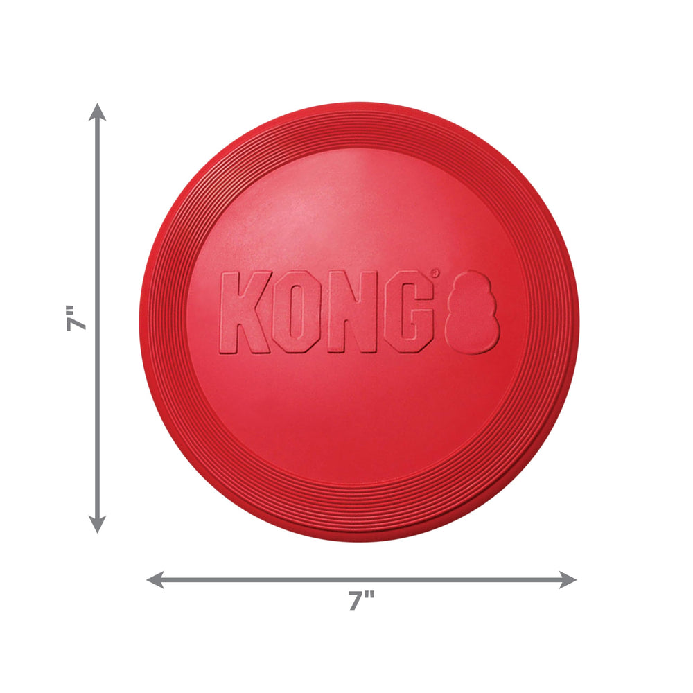 KONG Flyer juguete para perros pequeños, ideal para paseos y patios.