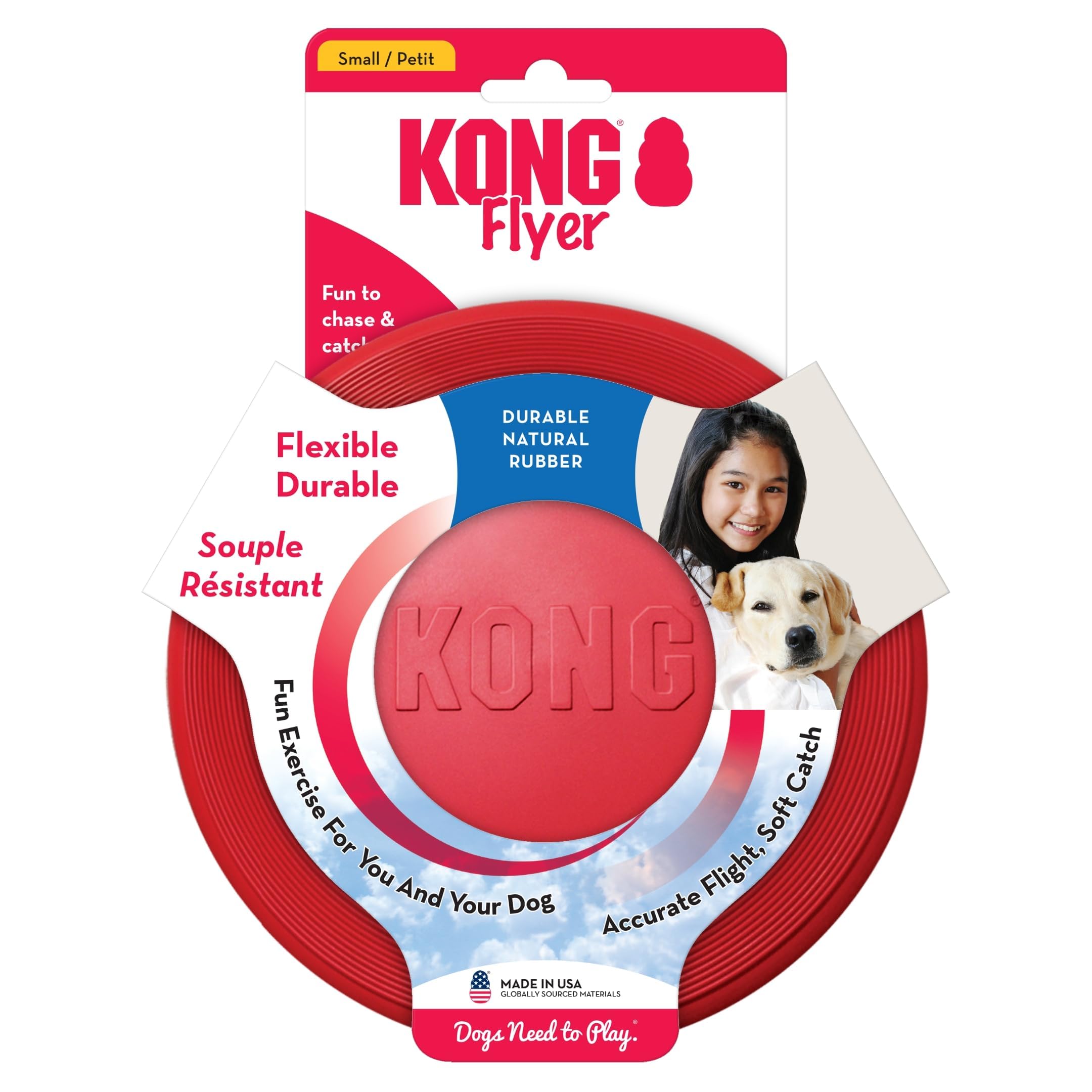 KONG Flyer pack de dos, posibilidad de sesiones de juego continuas.