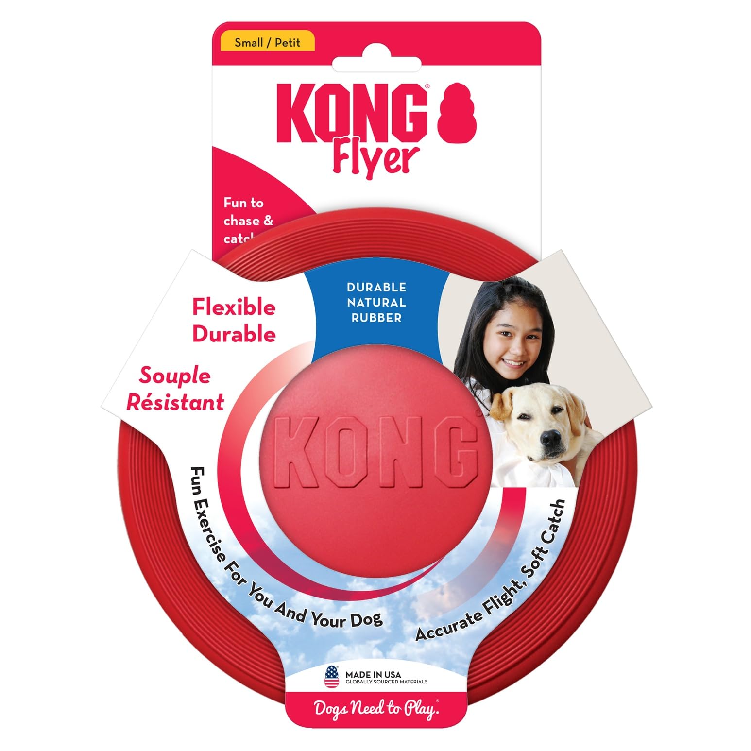 KONG Flyer, ideal para parques y áreas al aire libre.