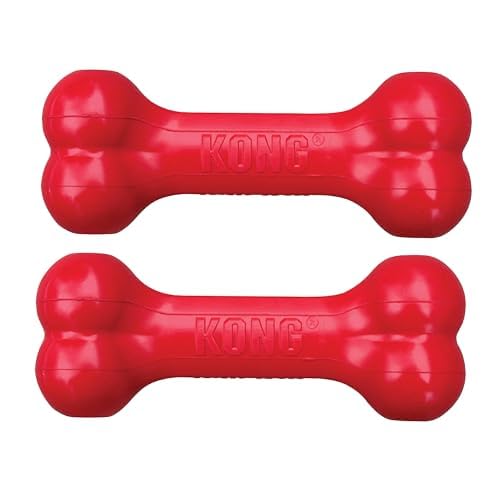 KONG Goodie Bone rojo para masticar, resistente para perros pequeños.