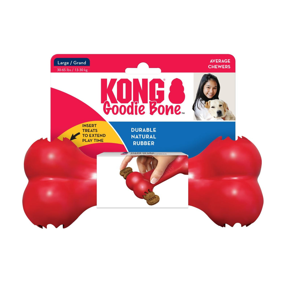 KONG Hueso Goodie rojo hecho en EE.UU. con materiales de calidad
