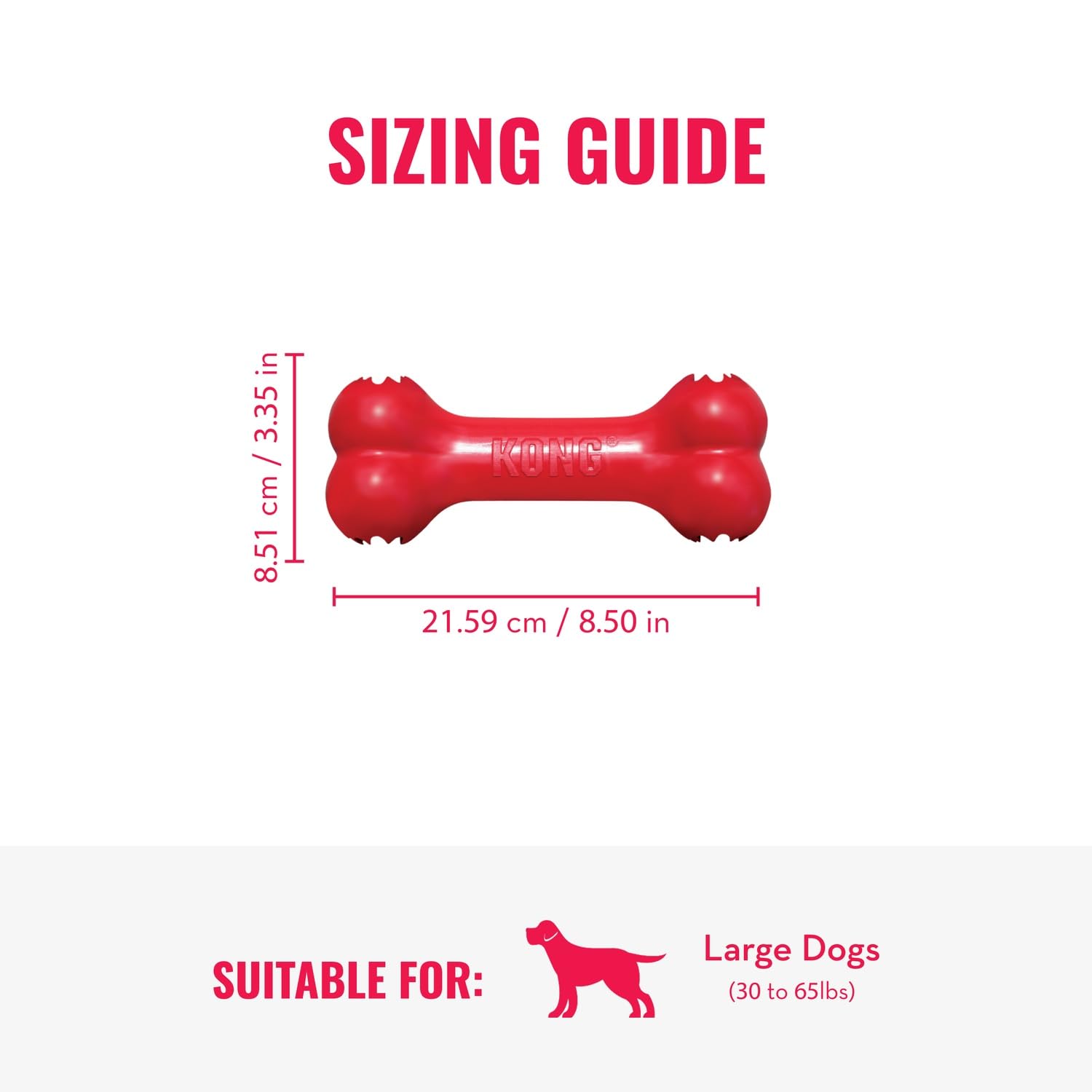 KONG Hueso Goodie rojo ideal para rellenar y desafiar al perro