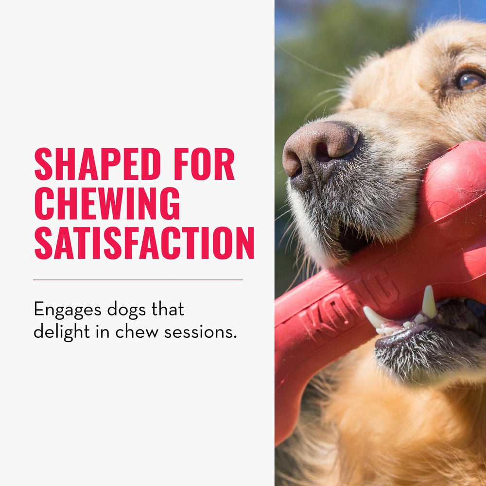 KONG Hueso Goodie rojo para masticación de perros grandes con foco en juego