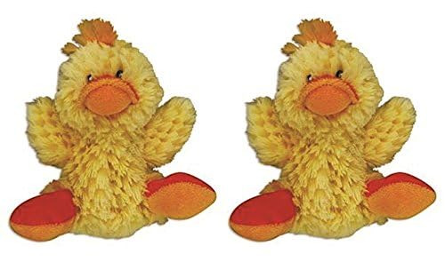 KONG Juguete pequeño con sonajero para perros pequeños, color pato, ideal para sesiones de juego.