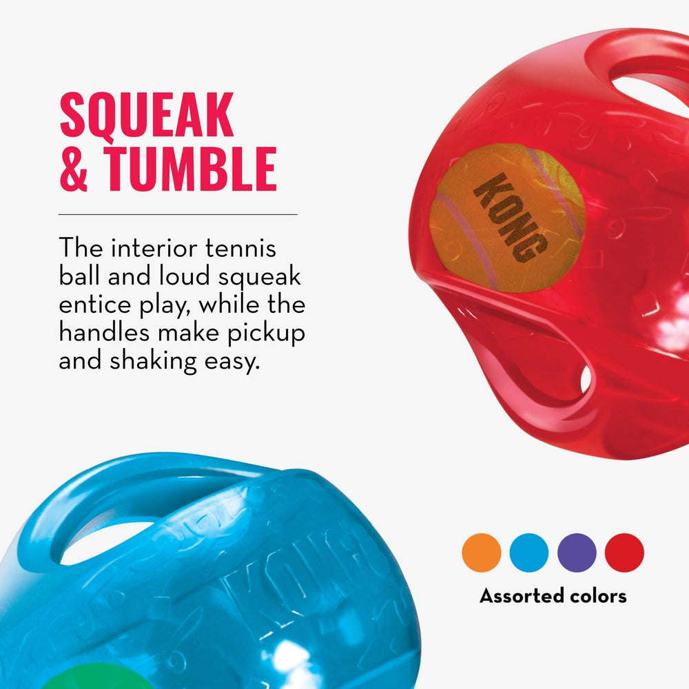 KONG Jumbler Ball: apto para perros grandes y XL, interacción duradera en cada juego