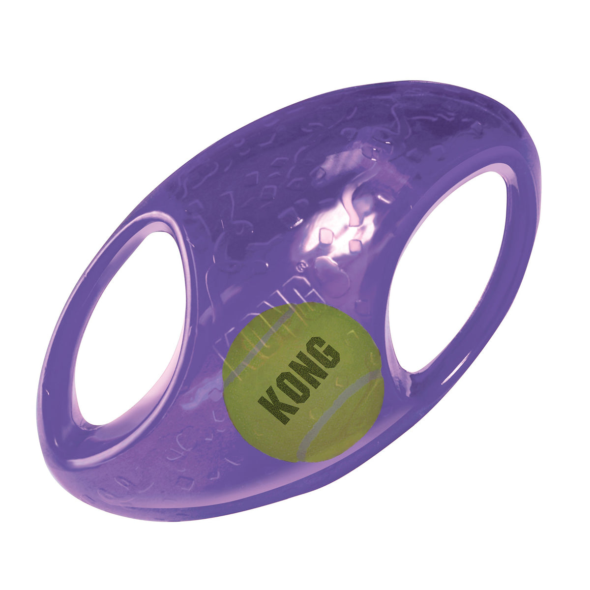 KONG Jumbler Football, visión general del juguete, ideal para sesiones de juego activo y búsqueda.