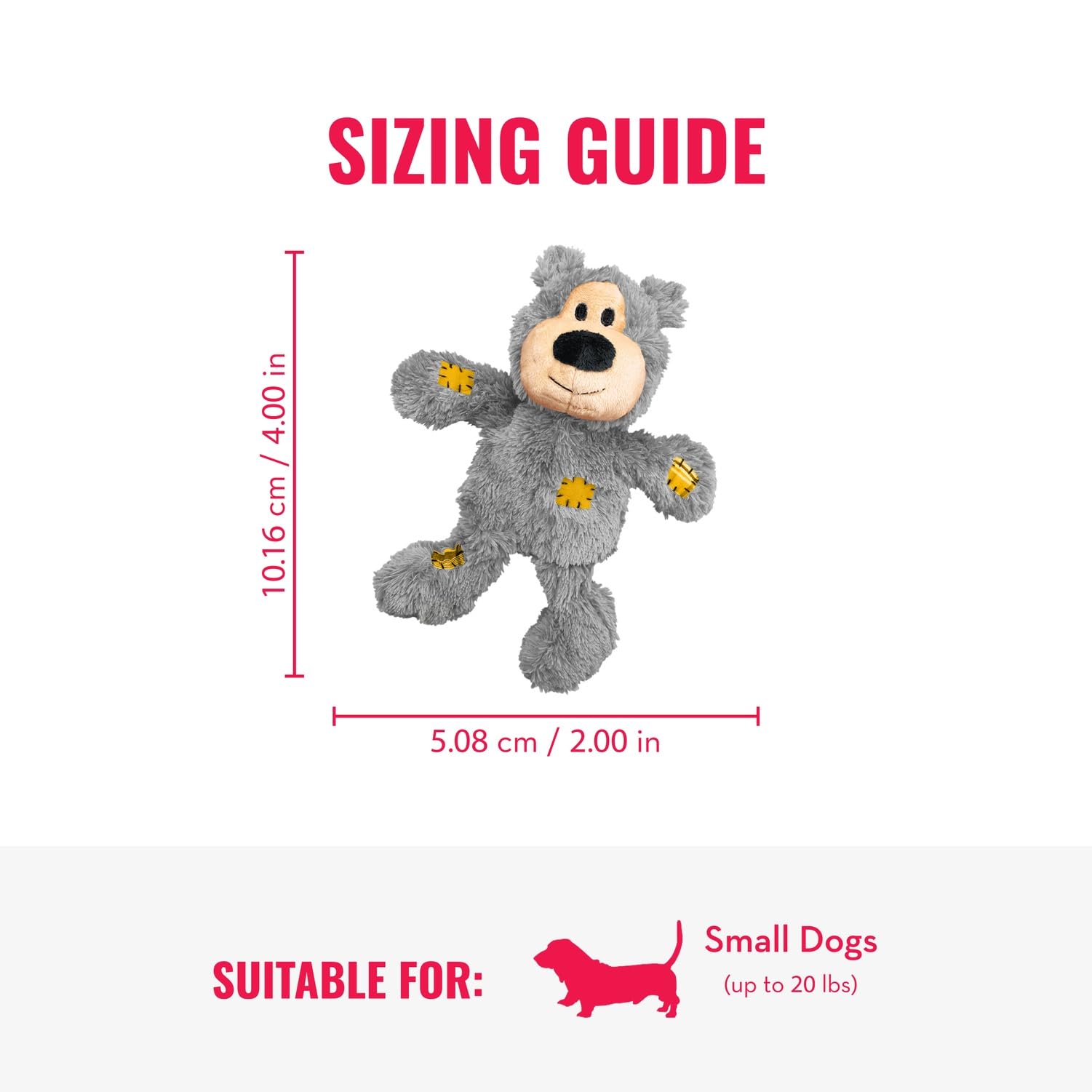 Oso sin relleno de KONG facilita la limpieza tras el juego.