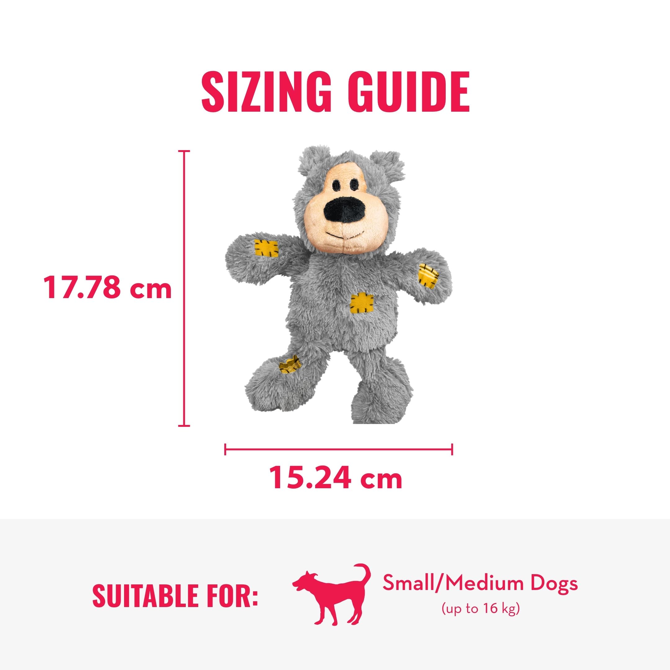 KONG Oso con sonido chirriante para estimular la diversión.