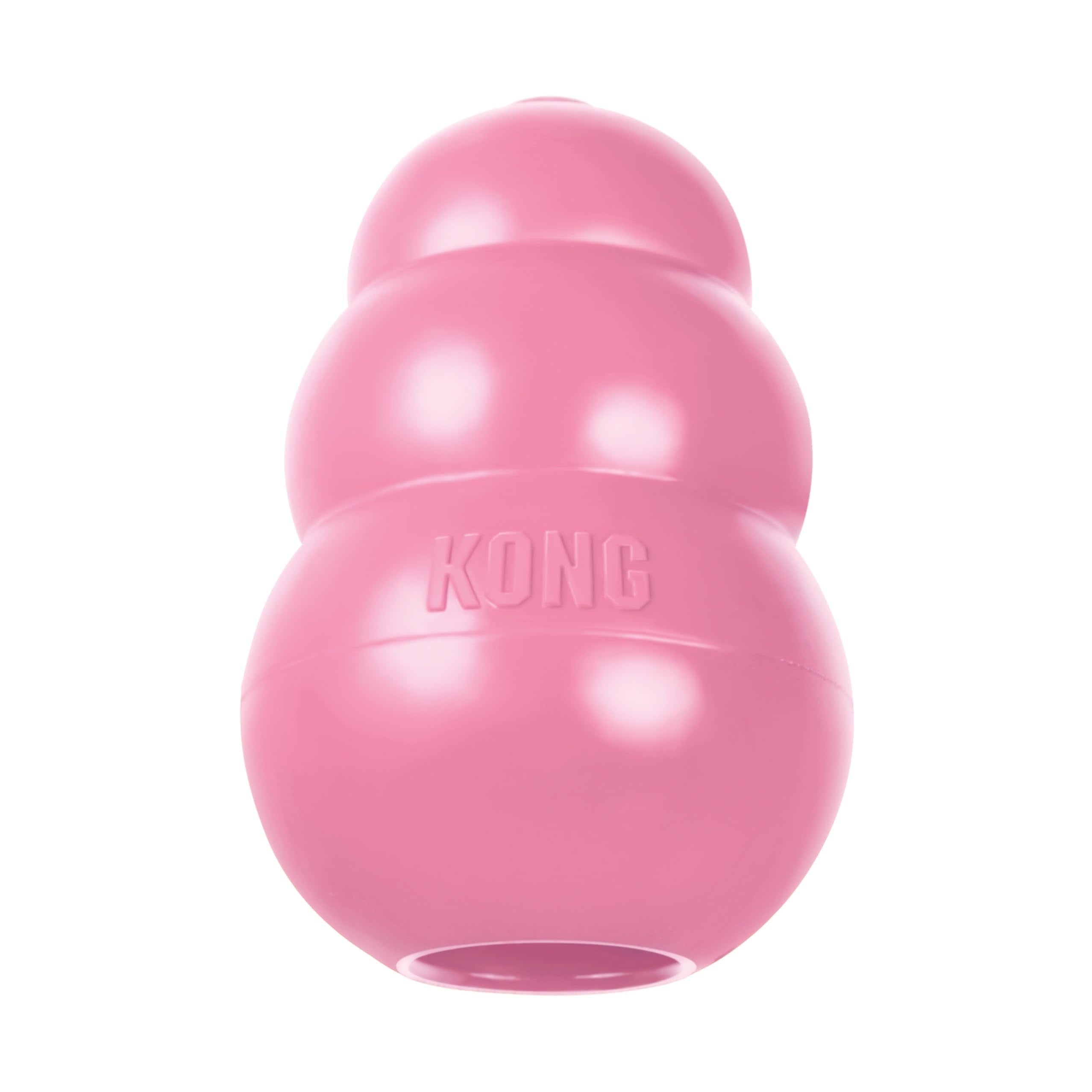 KONG Puppy en rosa, juguete suave para dientes en desarrollo y juego seguro.