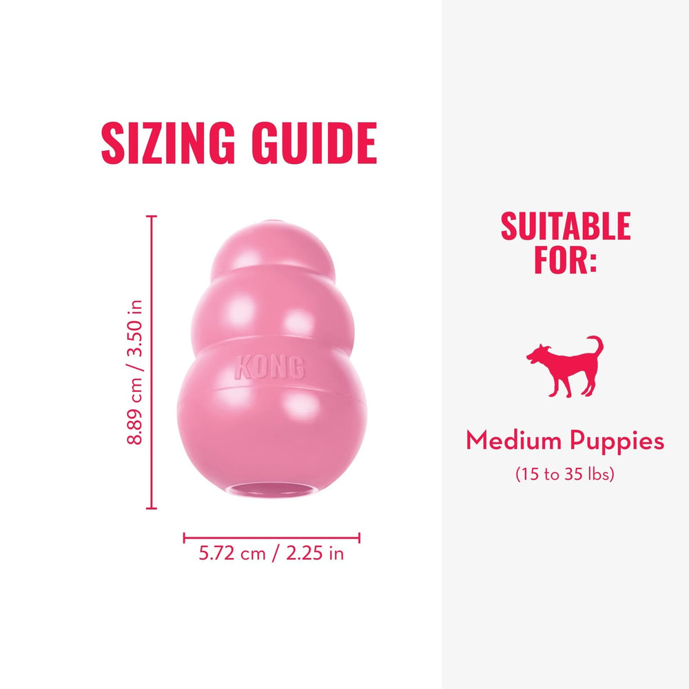 KONG Puppy llenable con premios rosa para entretenimiento