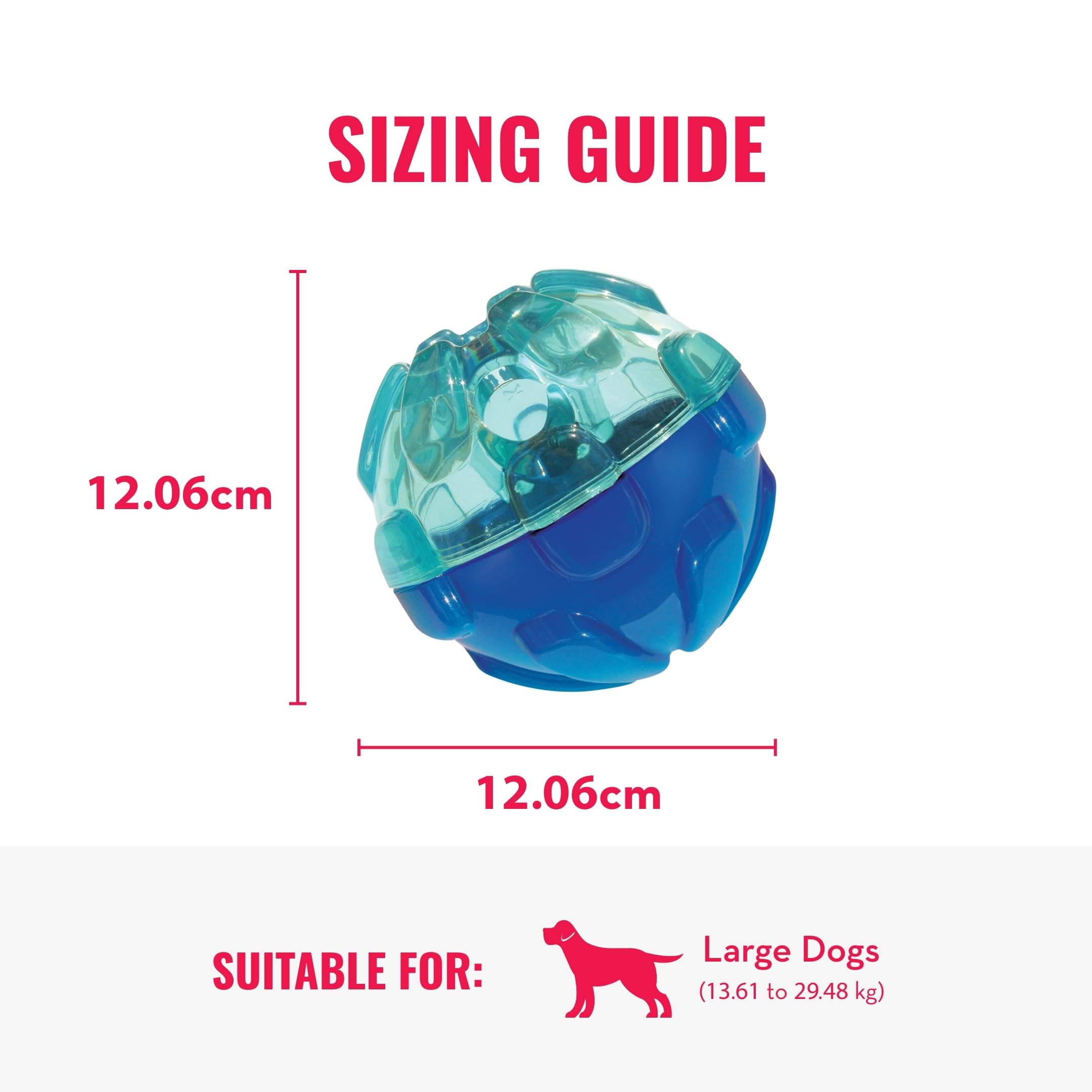 KONG Rewards Ball: diseño con embudo de carga para rellenar fácilmente.