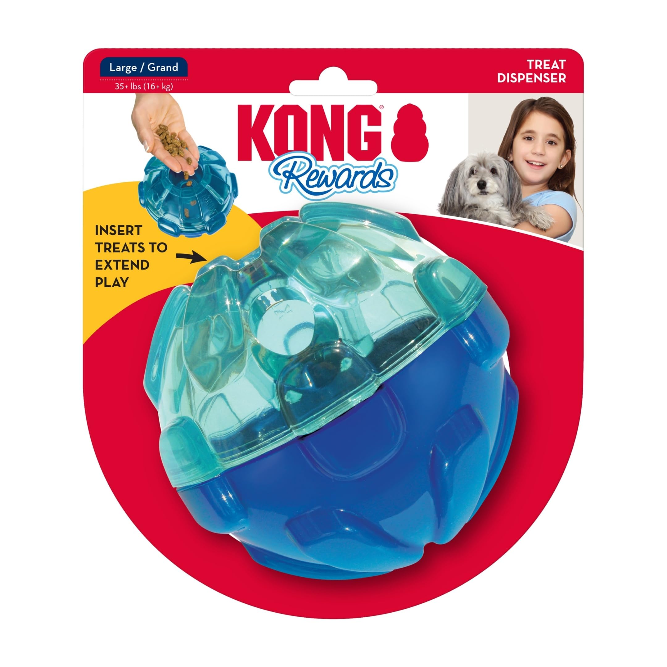 KONG Rewards Ball: uso diario y diversión controlada.