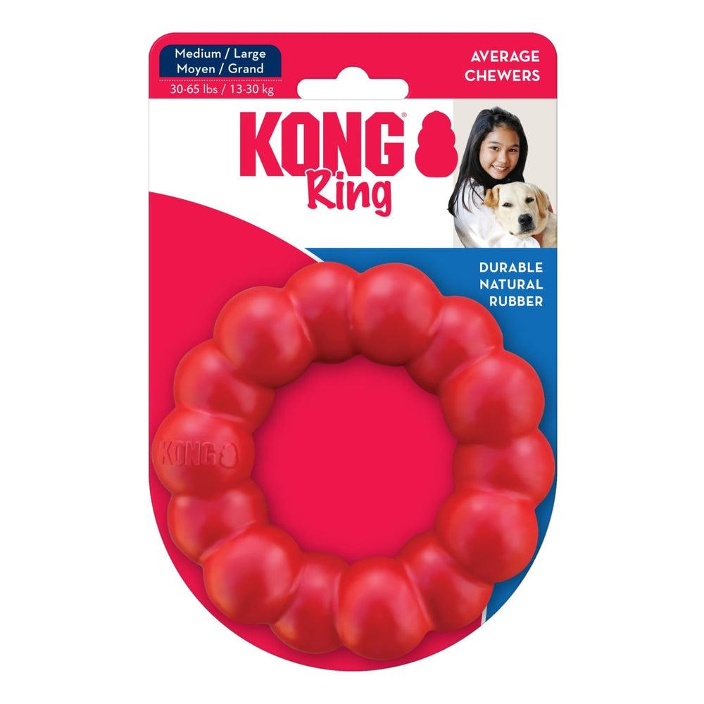 KONG anillo de goma natural con uso supervisado durante el juego