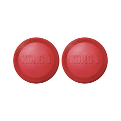 KONG disco-volador de goma grande frente para perros en rojo