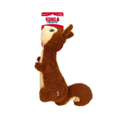 KONG Scruffs Ardilla, peluche de 38 cm, ideal para juego y abrazo.