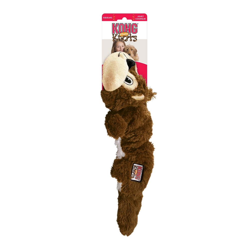KONG Scrunch Knots Squirrel uso diario seguro con supervisión