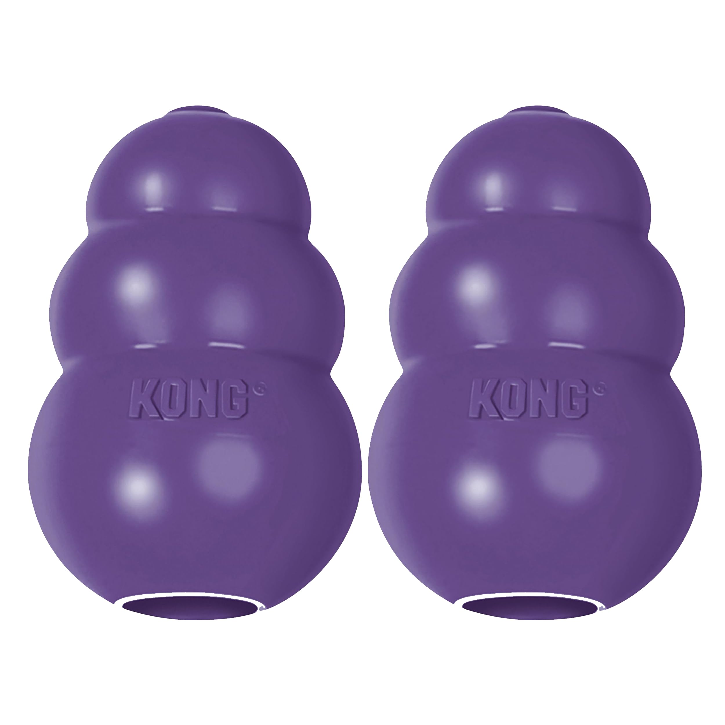 KONG Senior: juguete de goma natural suave para perros mayores, masticación segura.