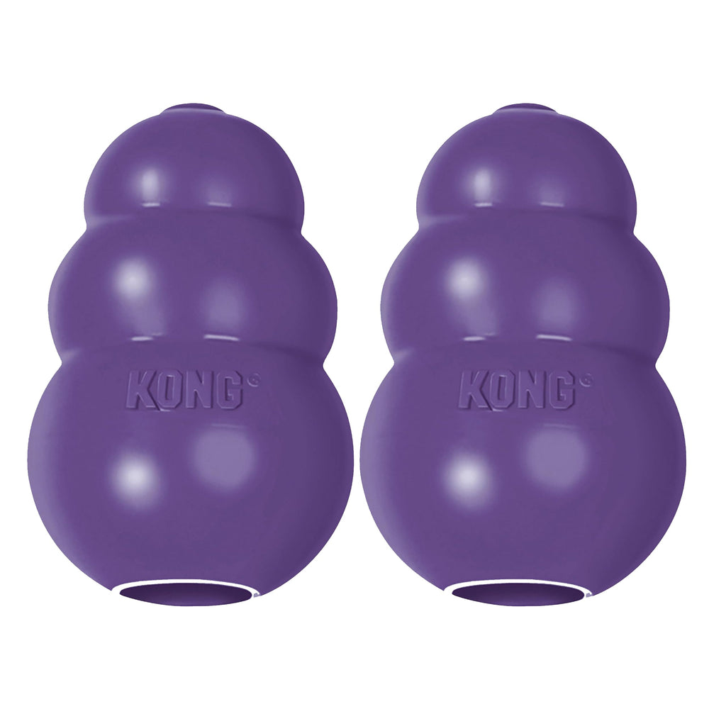 KONG Senior: juguete de goma natural suave para perros mayores, masticación segura.