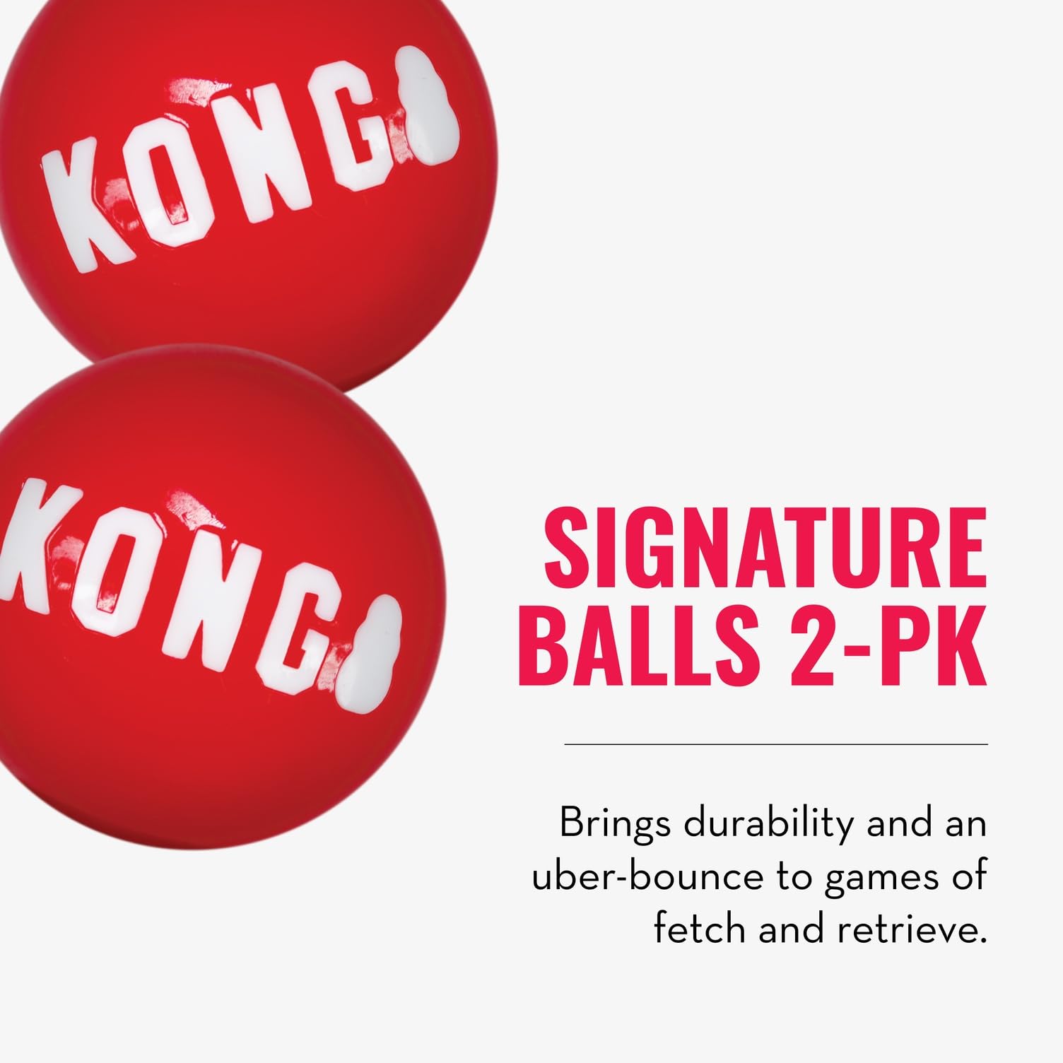 KONG Signature Balls pelotas duraderas: ideal para juego de atrapar al aire libre.