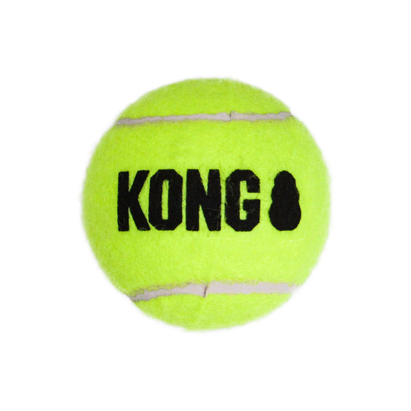 KONG Squeakair Ball: enfoque en material no abrasivo para una vida útil prolongada.