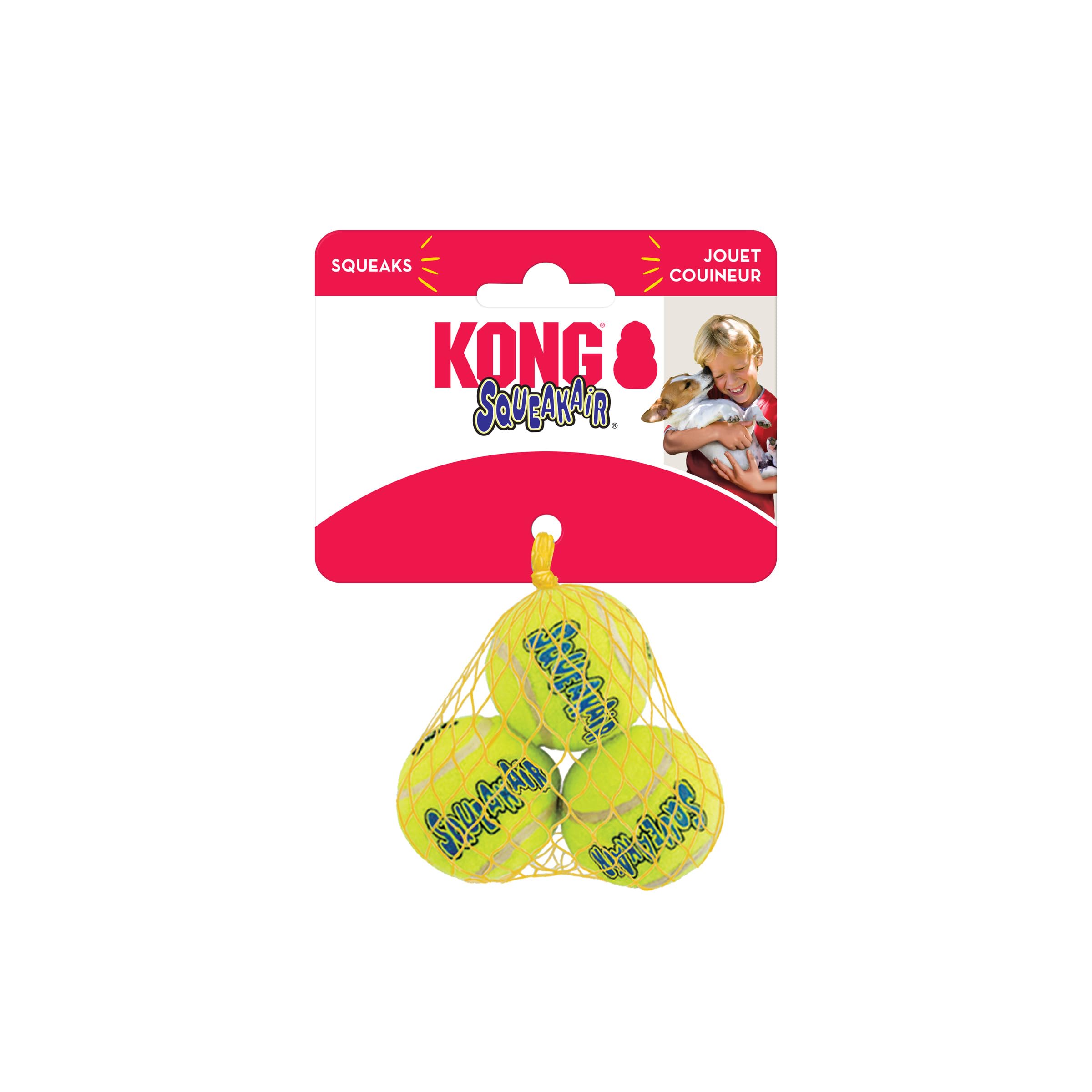 KONG Squeakair Ball: superficie no abrasiva para cuidar los dientes durante el juego