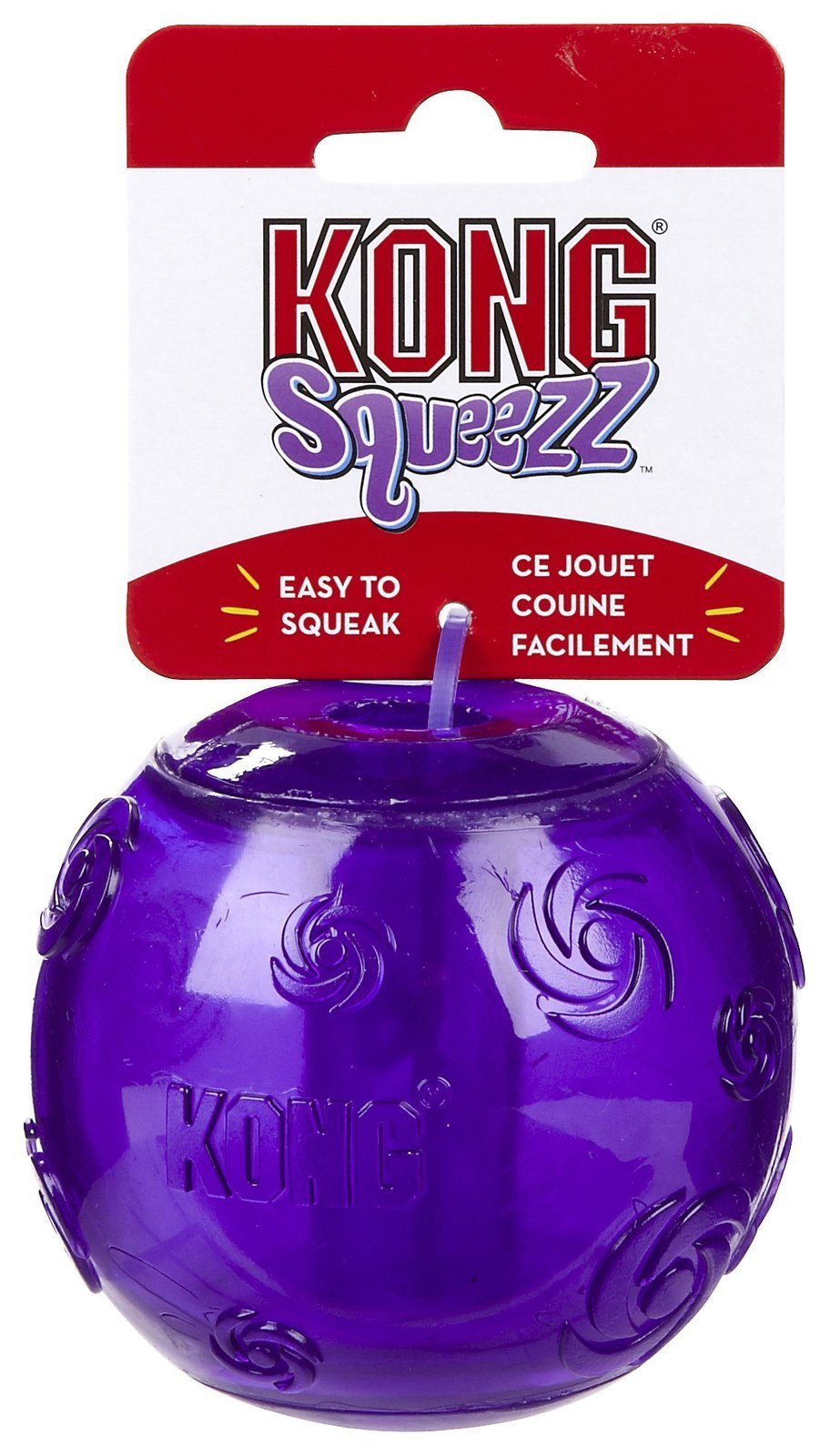 KONG Pelota Squeezz resistente, ideal para uso interior o exterior