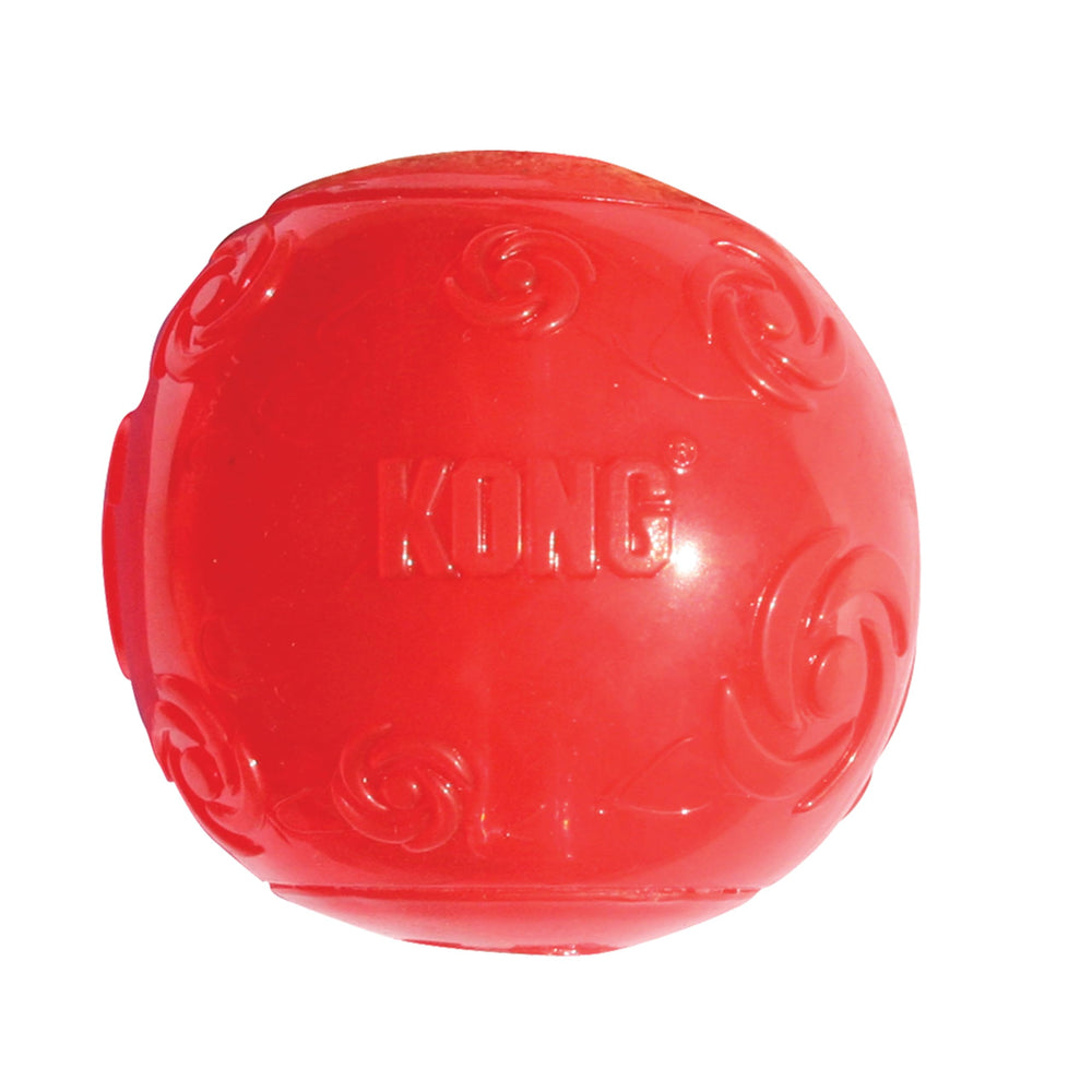 KONG Squeezz Ball XL, balón de fútbol, lanzamientos cortos con emoción.