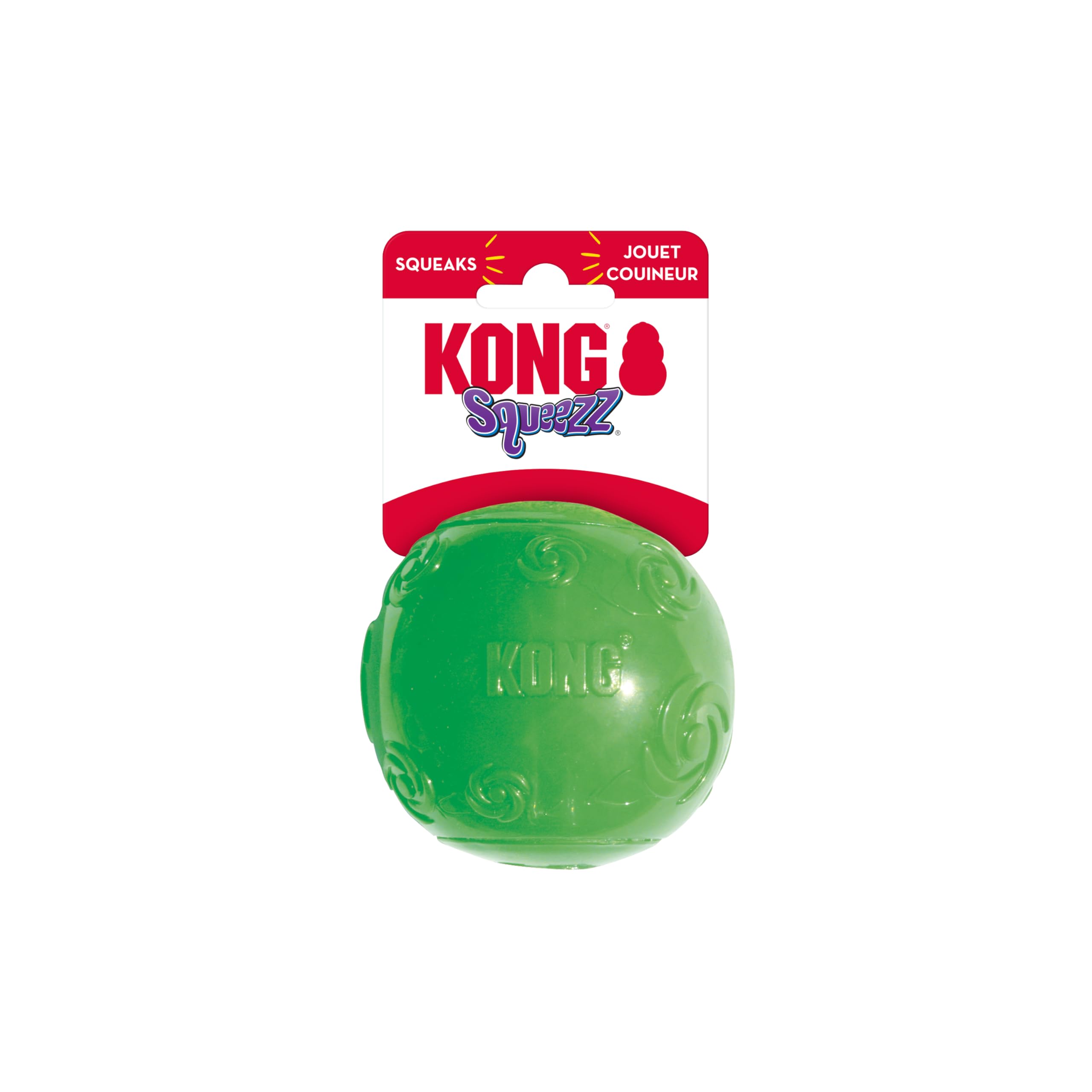 KONG Squeezz Ball XL, bola duradera para juego de buscar en exteriores.