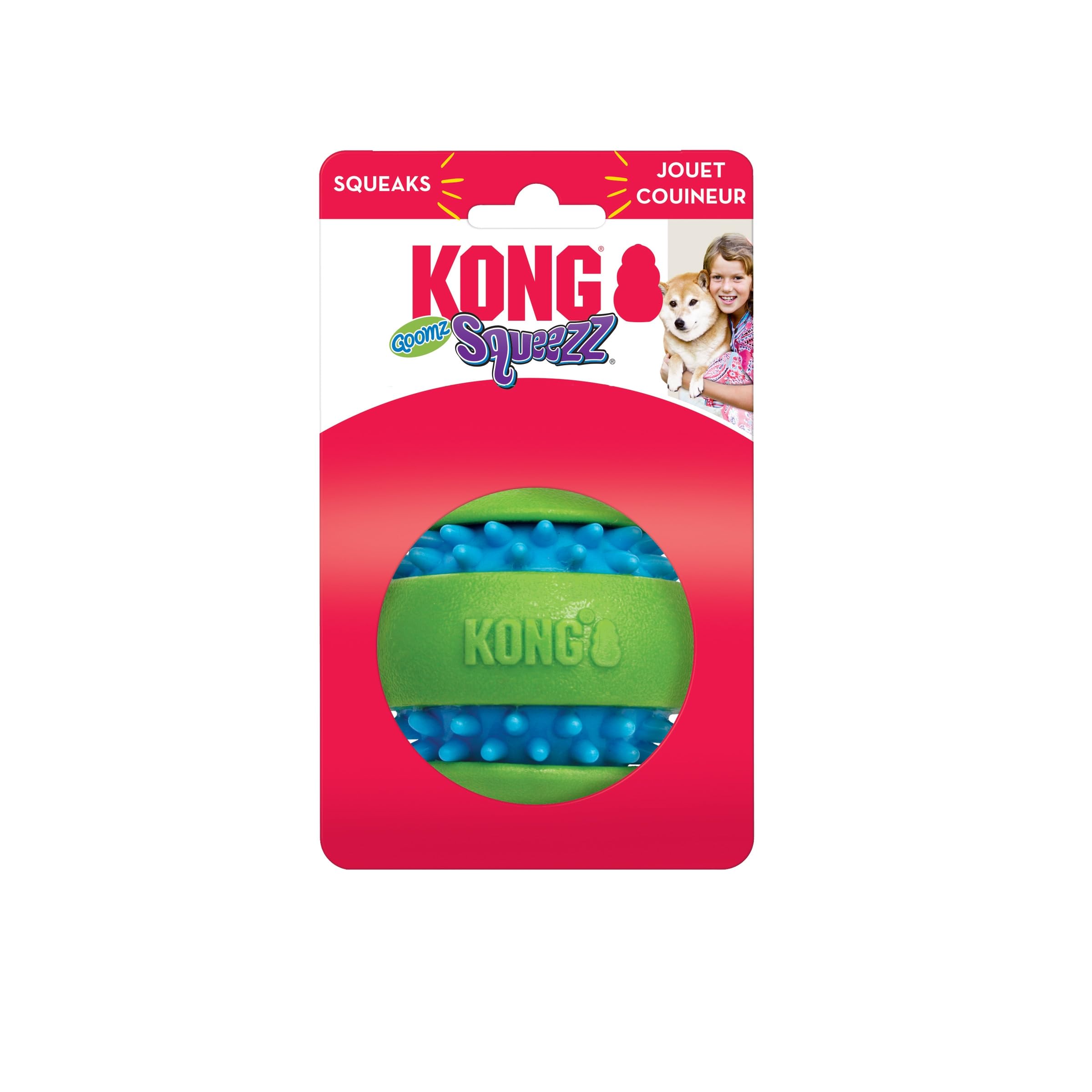 KONG Squeezz Goomz Ball Lg, material duradero para juego prolongado