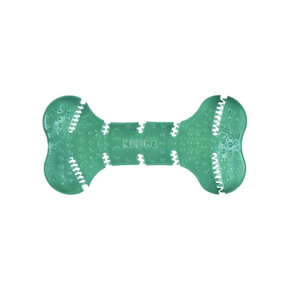 KONG Squeezz, juguete de masticación dental, brinda horas de distracción y relajación.