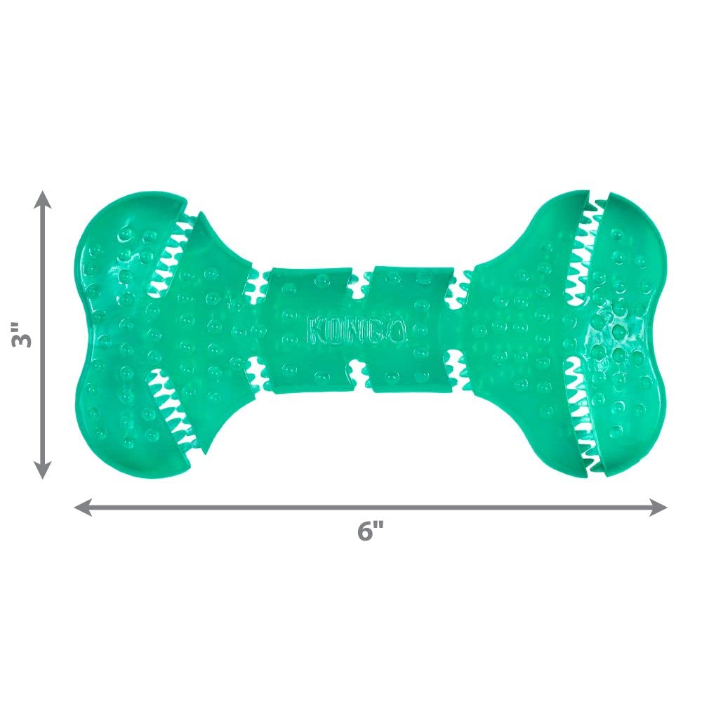 KONG Squeezz, mordedor para perros medianos y grandes, satisface el instinto de masticar.
