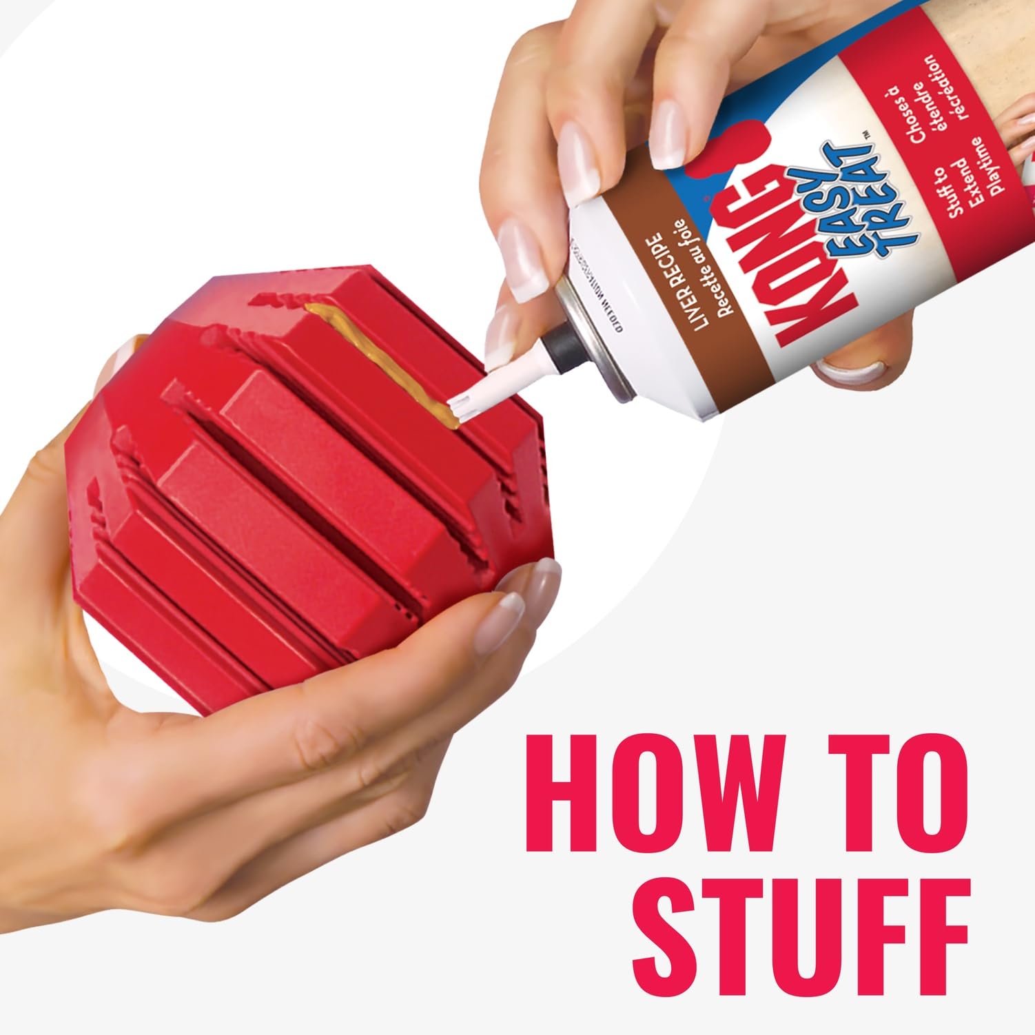 KONG Stuff-A-Ball caucho natural para masticar y jugar.