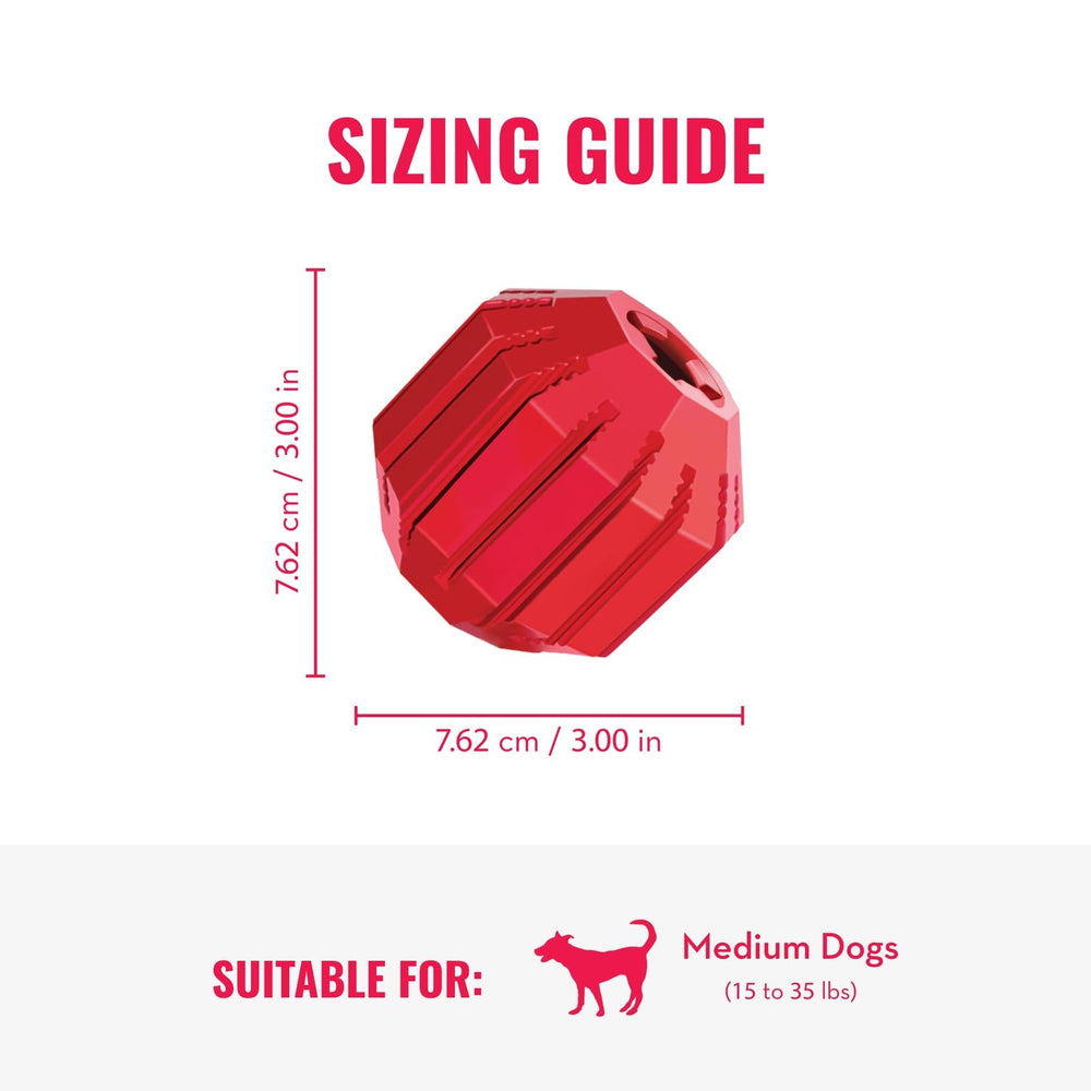 KONG Stuff-A-Ball fabricado en USA, durabilidad y confianza.