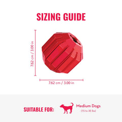KONG Stuff-A-Ball fabricado en USA, durabilidad y confianza.