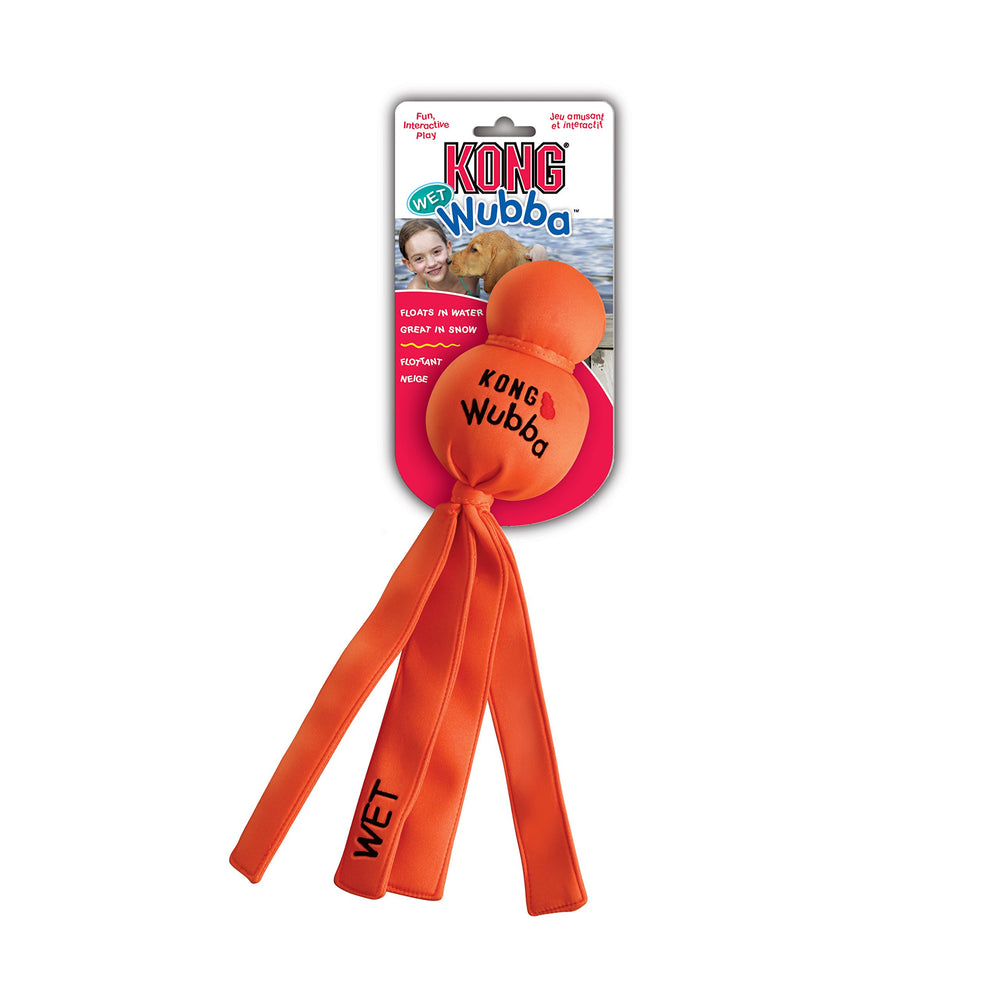 KONG Wet Wubba sin sonido, perfecto para jugar sin ruidos