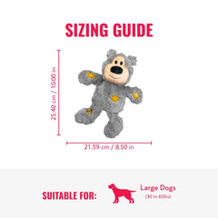 KONG Wild Knots Bear: diseño reforzado y peluche con crujido para estimular la mordida.