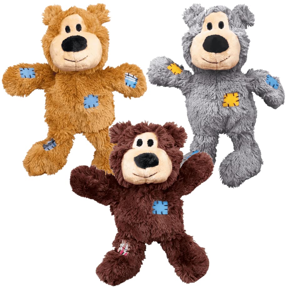 KONG Wild Knots Bears peluche suave y duradero para mordidas largas.